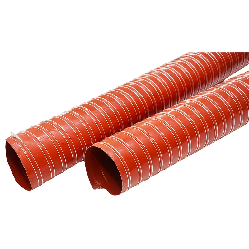 Conducto de aire de alta temperatura roja con doble rodado
